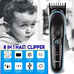 8 в 1 перезаряжаемый триммер для волос USB быстрая зарядка машинка для стрижки бороды беспроводной набор для бритья низкий уровень шума