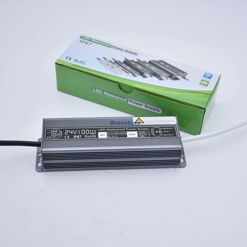 DC 12 V 24 V Мощность питания IP67 30 Вт 60 W 100 W 150 W 200 W Водонепроницаемый трансформатор Светодиодный светильник водитель CE ROHS