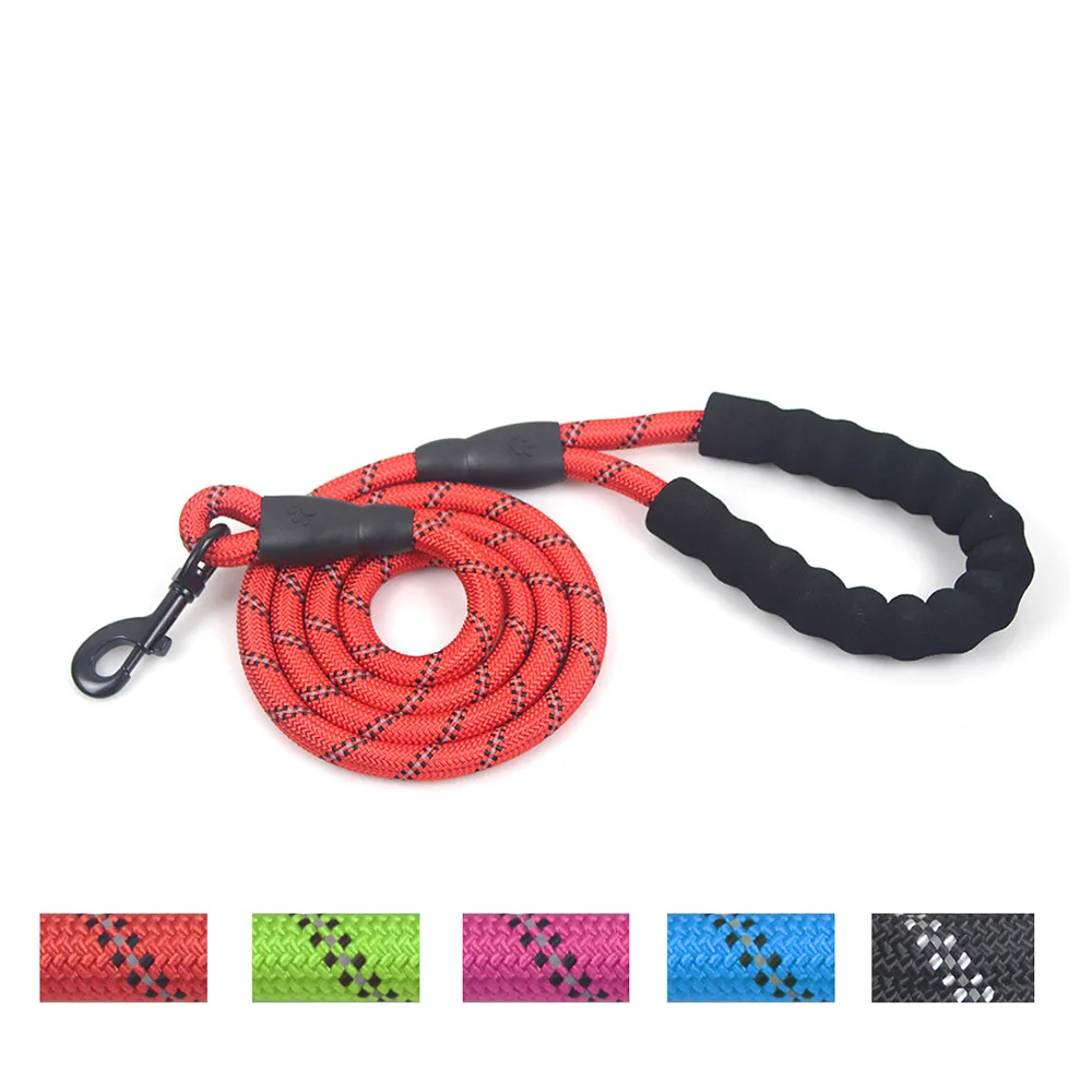 

ISHOWTIENDA Strong Dog Leash With Comfortable Padded Handle And Highly Reflective Threads