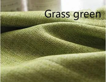 Клетчатая плотная льняная занавеска для дома, для гостиной, занавеска для спальни, занавеска для окна, занавеска, на заказ - Цвет: Grass green