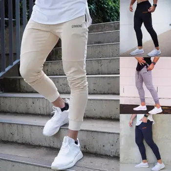 

Hirigin 2018 New Mens Slim Fit Sports Gym Pants Jogging Running Trousers Tracksuit Sweatpants Casual Outpants