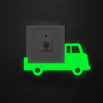 

Cute Truck Luminous Switch Panel Decals Bedroom Home Decorations Glow In The Dark Fluorescent Wall Stickers Vinyl Mural Art