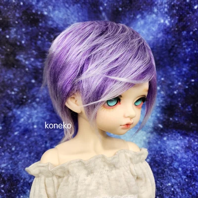 1/3 1/4 1/6 8 10 12 bylthe yosd SD AOD DOD BJD парик MSD Dollfie furwig игрушки куклы woolwig на высоком каблуке 11 см, на высоком каблуке 12 см 18 19cm22cm23cm24cm fw000 - Цвет: purple white