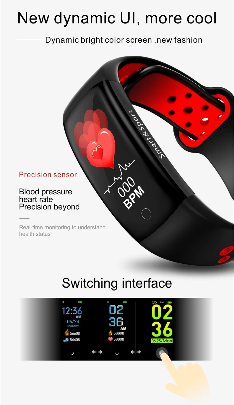 Smart Watch Men Digital Watch Sport Fitness Bracelet Bluetooth Pedometer Calorie IP68 Waterproof Heart Rate Smart Watch Women (2)