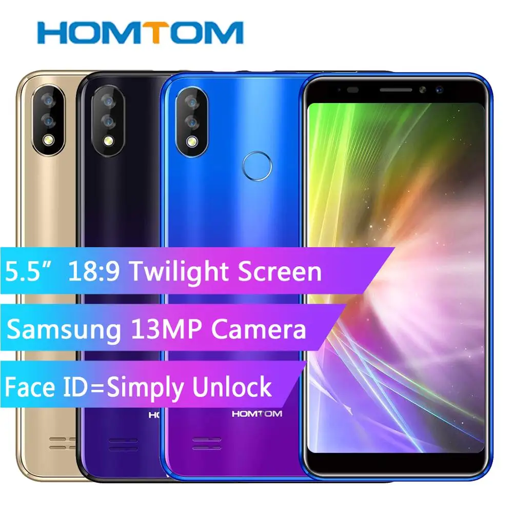 

HOMTOM C8 4G 5.5 inch Android 8.1 MTK6739 Quad Core 1.3GHz 2GB RAM 16GB ROM 13.0MP 2.0MP Rear Camera Fingerprint Face ID 3000mAh