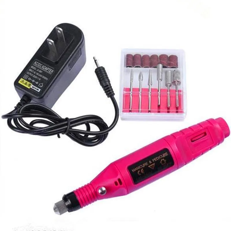 Nail Power Drills Electric Nail Drill Set Adapter Plug Acrylic Gel
