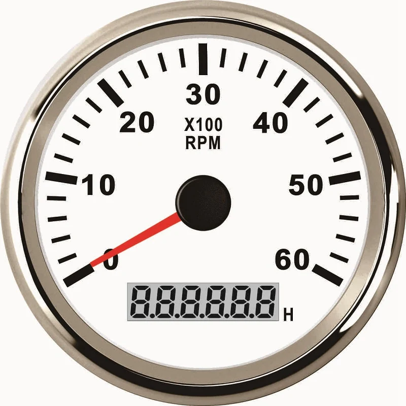 

0~7000RPM Tachometer Diesel Engine Tacho Rev Counter With hour meter 85mm Red Backlight for Marine Truck Car Outboard