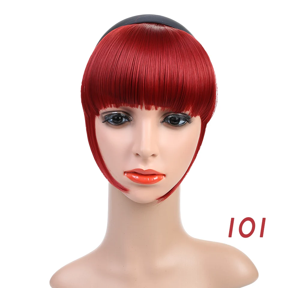 AOSIWIG Pure Colors Short Bangs Synthetic Hair 4 Colors Heat Resistant
