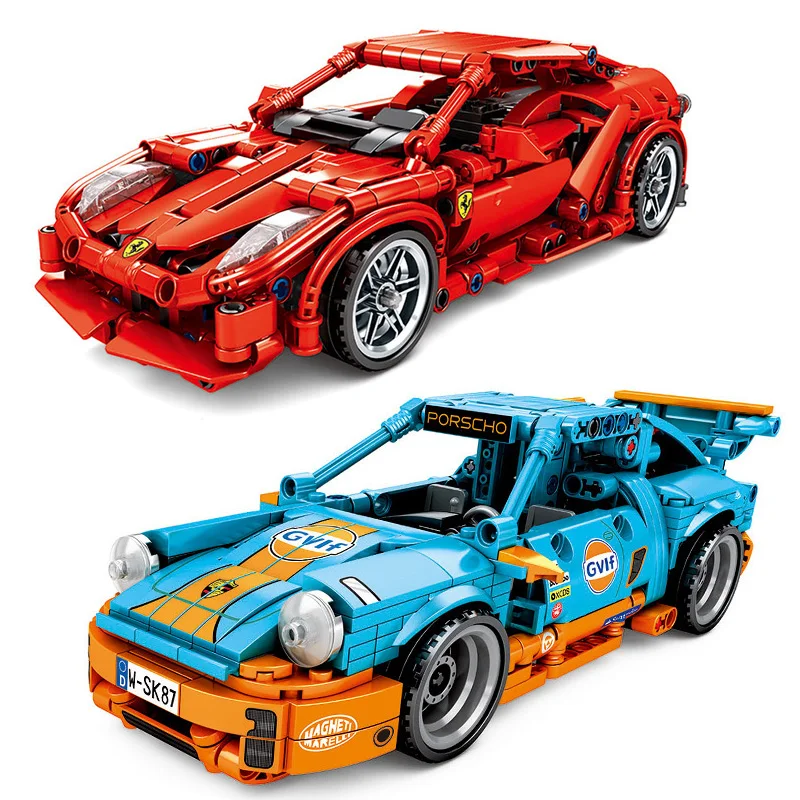 

Technic Super Racers Compatible Legoed Speed Champions Famous Super Racing Car Model Building Blocks Bricks Children Kids Toys