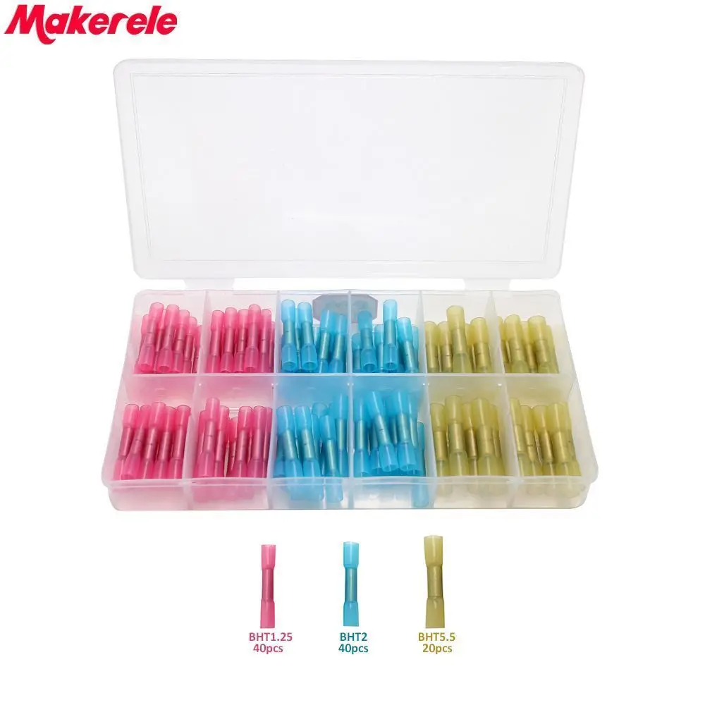 

Heat Shrink Butt Connectors 100pcs/Box GP-H016 Assorted Insulated Electrical makerele