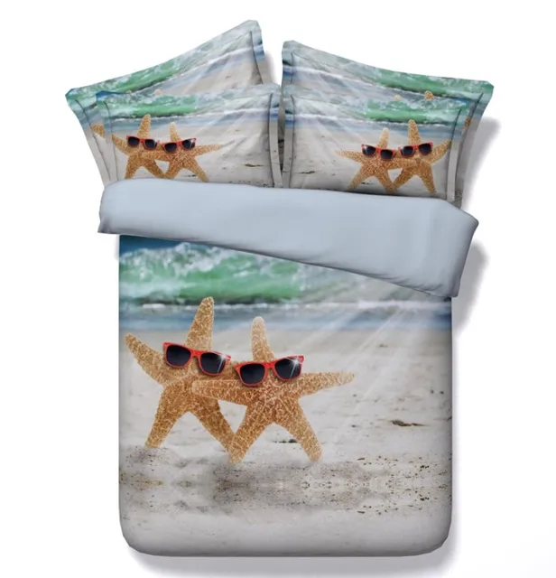 Sandy Beach Comforter Sets Starfish Bedding Queen Twin Size Quilt Sandy Beach Comforter Sets Starfish Bedding Queen Twin Size Quilt Doona Duvet Cover Bedspread Bed