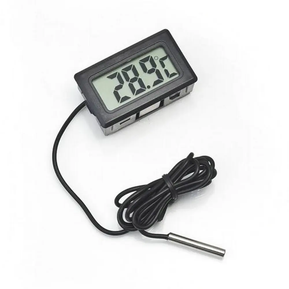 

New Mini Digital LCD Thermometer With Sensor 1.5V Two batteries digital thermometer indoor outdoor high quality Simple