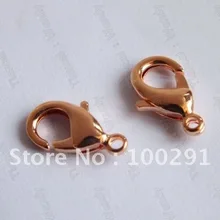 500 шт 16 мм розовый Медный ювелирный коготь омар из ожерелья с застежкой и браслета крючки