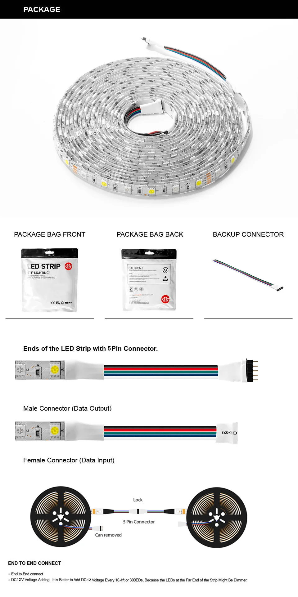 5 м 60 Светодиодный/м 300 светодиодный s SMD 5050 смешанный цвет RGBW RGB+(теплый/холодный белый) RGBWW RGBCW Светодиодная лента 5pin DC12V IP30/IP65/IP67