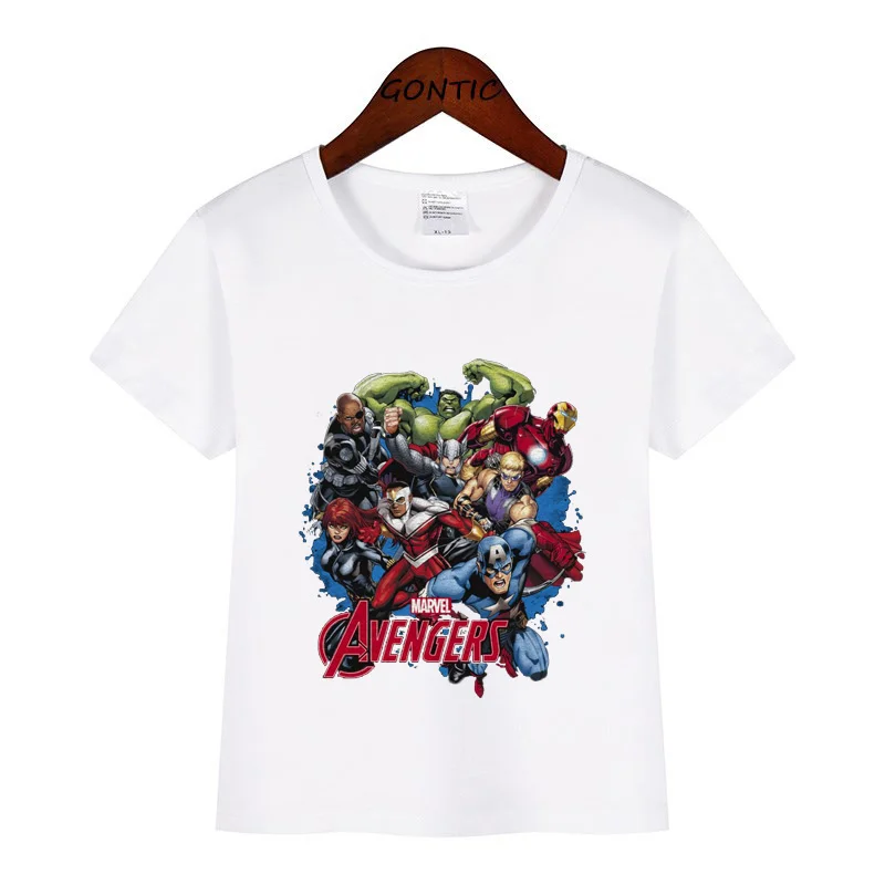 

superhero boys t shirt Toddler boy Batman Captain America Marvel movie summer cotton children Avengers kids tshirt camiseta
