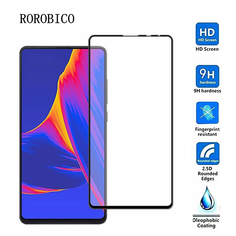 ROROBICO 9H Full Cover Protective Tempered Glass For Xiaomi Mi Max Max2 Max3 Pro Mix3 Mix2 Mix2S Screen Protector Film | Мобильные
