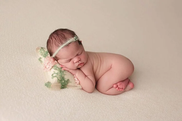 Новорожденный реквизит для фотосъемки Маленькая подушка с цветочным узором Милая подушка для фотографирования