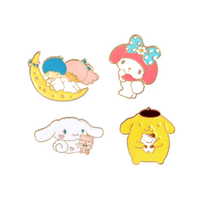 136 25 De Réduction3 9 Piècesensemble Dessin Animé émail Animal Broche Chat Chaton Chien Hippo Bouton Broches Chemise Veste épinglette Collier
