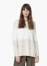 2016 Long Sleeved Autumn&Winter After Long Section of The Front Side Slits Short Raglan Long Sleeve Sweater Head Es1038