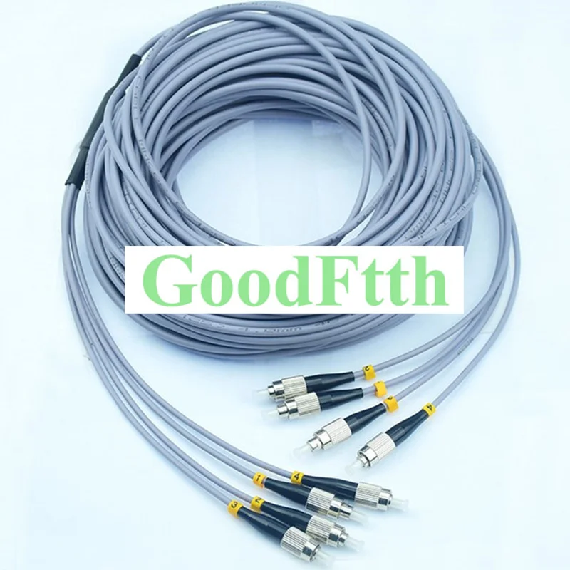 

4 Core Fiber Armoured armored Patch Cord Jumper FC-FC Multimode 62.5/125 OM1 GoodFtth 10-50m