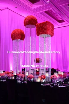 

elegant single design wedding crystal flower stand centerpieces