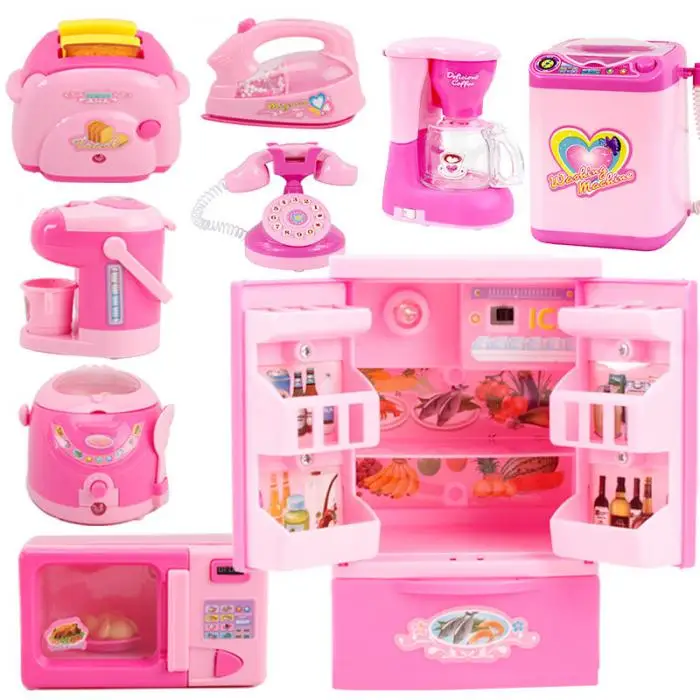 Aparelho de Cozinha Brinquedos com Luz Presente do Miúdo Pces Crianças Música Plástico Menina Fingir Jogar Brinquedo Conjunto An88 6 - 12 5 6 12 pces crianças aparelho de cozinha
