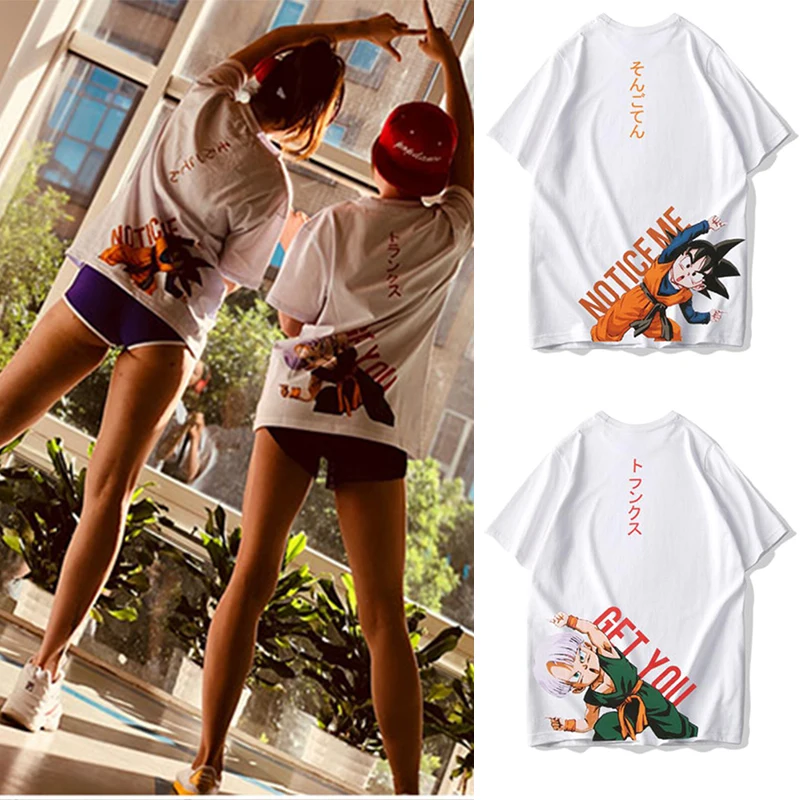 

100% cotton best friends t-shirt couple clothes vogue dragon ball graphic tees women t shirt funny t shirts 2019 summer top
