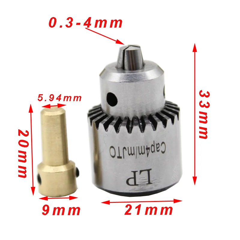 Electric Drill Grinding Mini Drill Chuck Key Keyless Drill Chucks 0.3