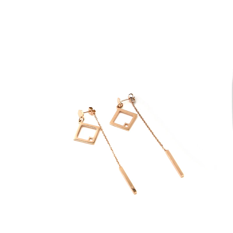 

triangle shape Trendy Gold Sliver Color Earrings For Women stainless steel Jewelry fashion earring Dangle Drop Earring For Women