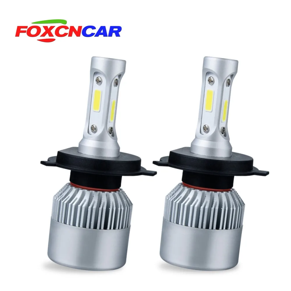 Beste NIEUWE S2 H7 LED H4 Hi Lo Beam LED Auto Koplamp H1 H3 H8 H9 H11 COB 8000LM 6500 k 9005 9006 Hb3 Hb4 mistlamp Auto modificatie 12 v