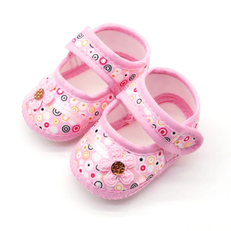 3 вида стилей детские холщовые ботиночки маленькой принцессы для маленьких девочек с цветочным принтом и мягкой подошвой - Цвет: JM0475P