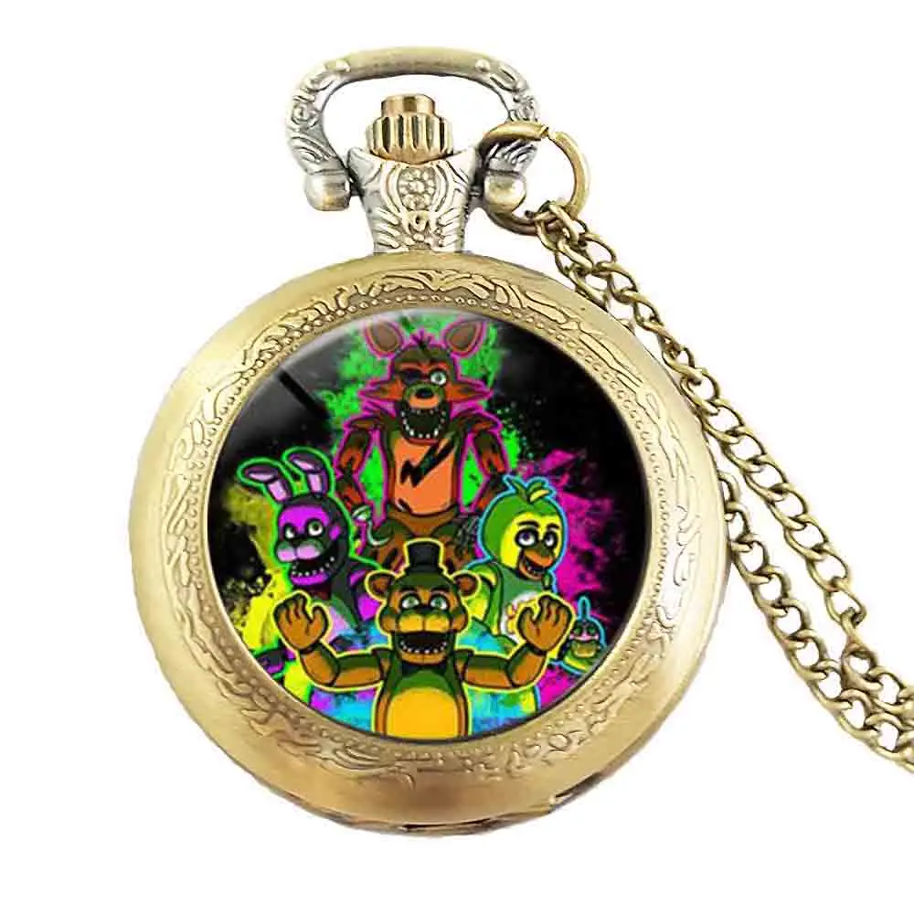 Ожерелье 5 Five Nights at Freddy's ожерелье FREDDY FAZBEAR эмалированная плитка карманные часы