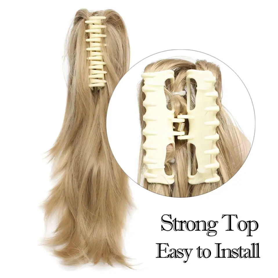 S Noilite 12 Diy Pony Tail Short Wavy Clip In Claw Ponytail Hair