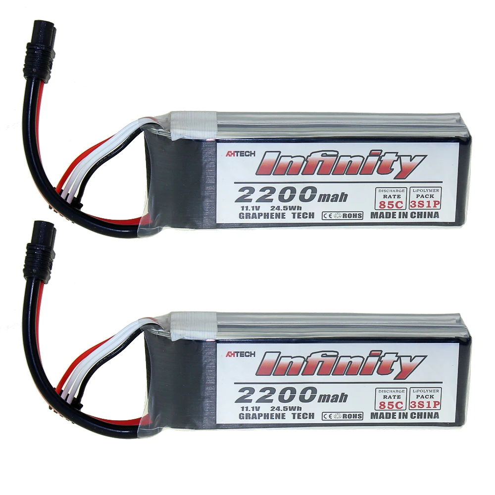 Аккумулятор Infinity 3S LiPo 2200mah 85C с разъемом SY60/XT60 Graphene Tech для радиоуправляемого квадрокоптера Дрон с перезаряжаемым аккумулятором