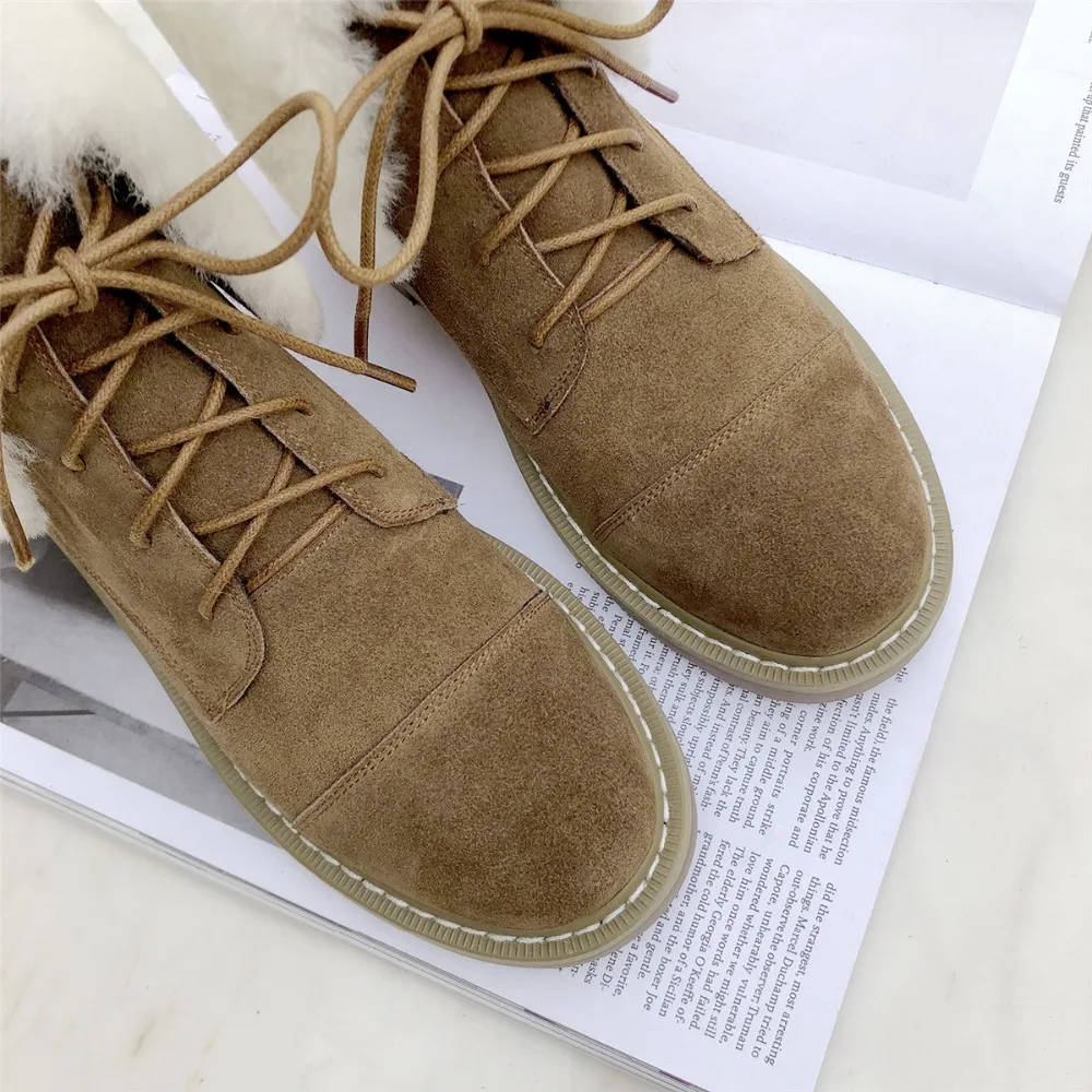 Lacets Court Appartements Bottines Chaussons Qualité Vente brown De Cuir Loisirs Designer Haute Daim Femmes Fourrure Chaussures À Lapin Black Marque Véritable DIWH92YE