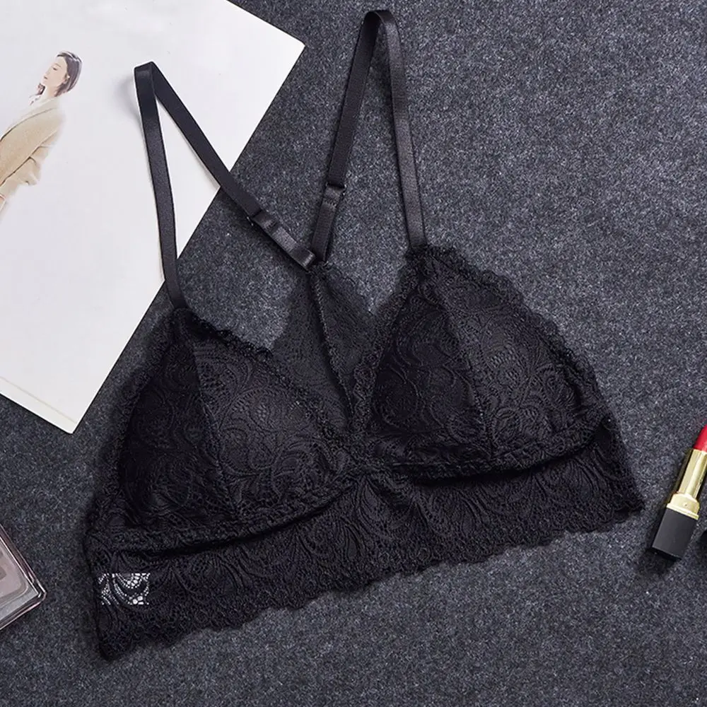 Bra Wireless Bras for Women Lingerie BH Lace Sexy Bralette Push Up Bra Plus Size Y-line Straps Backless Bras