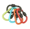 Paracord-Cadena de mosquetones de aluminio de 8cm, Clip de bloqueo rotativo, hebilla de anillo D, llavero, gancho de presión de montaña para acampada, Kit de viaje al aire libre ► Foto 3/6