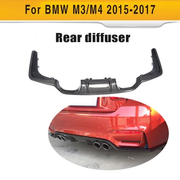 

4 Series carbon fiber Car rear bumper lip spoiler diffuser With splitters for BMW F80 M3 F82 F83 M4 14-17 Also Fit Convertible