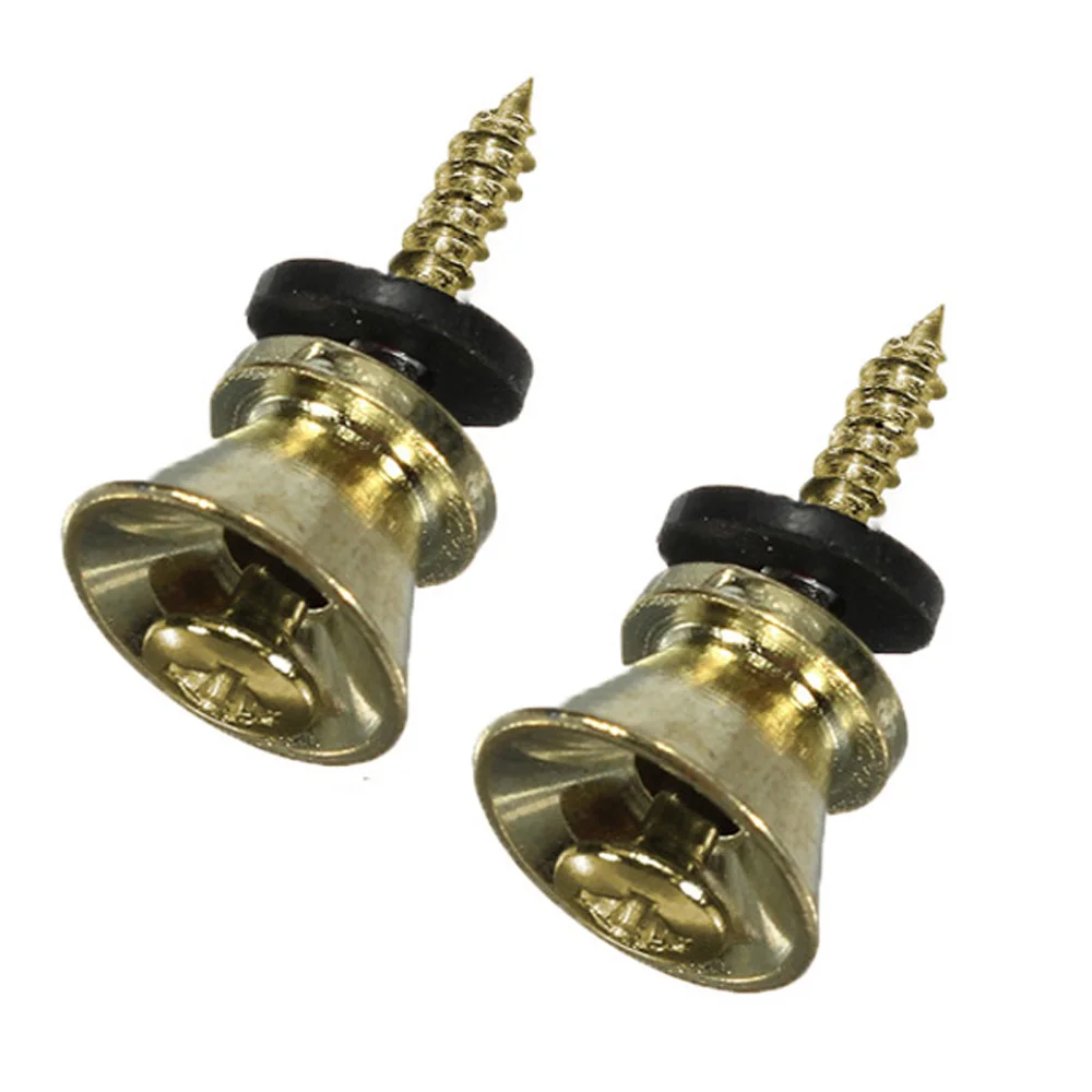 2 x Electric Acoustic Guitar Bass Strap Button Screw Lock Pins Pegs
