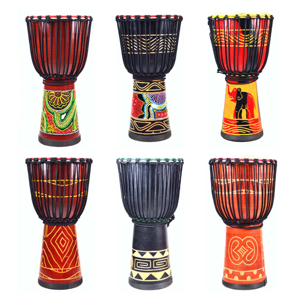 4 6 дюймов Djembe профессиональный деревянный барабан из красного дерева козья кожа