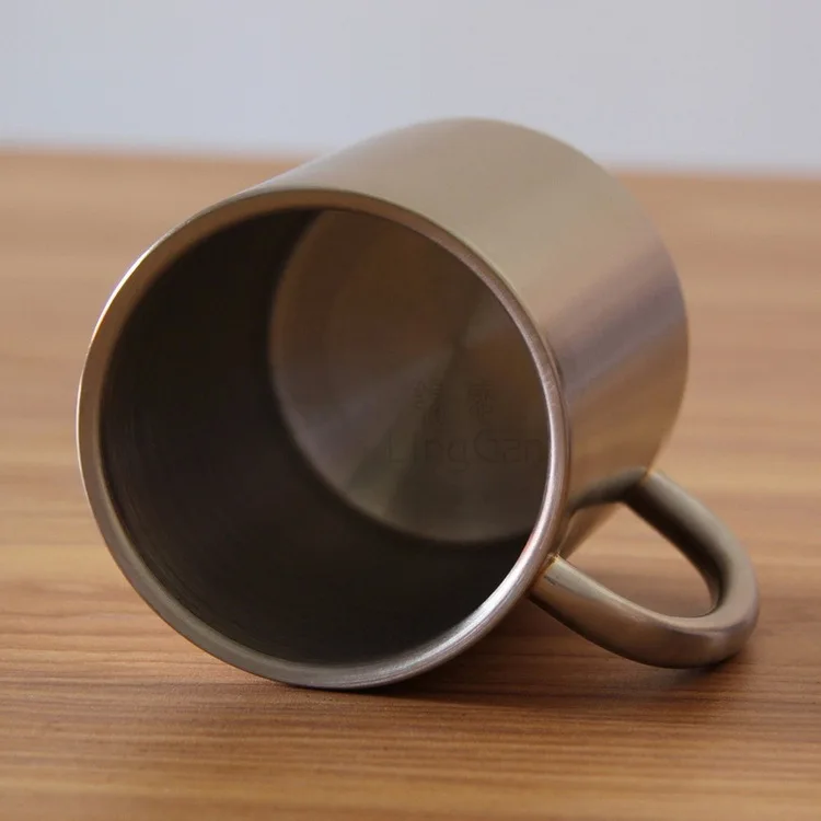 200 мл кружка из нержавеющей стали с двойной изоляцией против горячего кофе