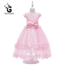 Pink Flower Girl Dress Princess Dress Girls Communion Party Kids Dresses for Girls Wedding Sleeveless Kids Evening Dresses 2-14Y flower girls dress the princess dress for girls 3d cotton fabric party dresses kids vase print vest royal clothing 4y 14y