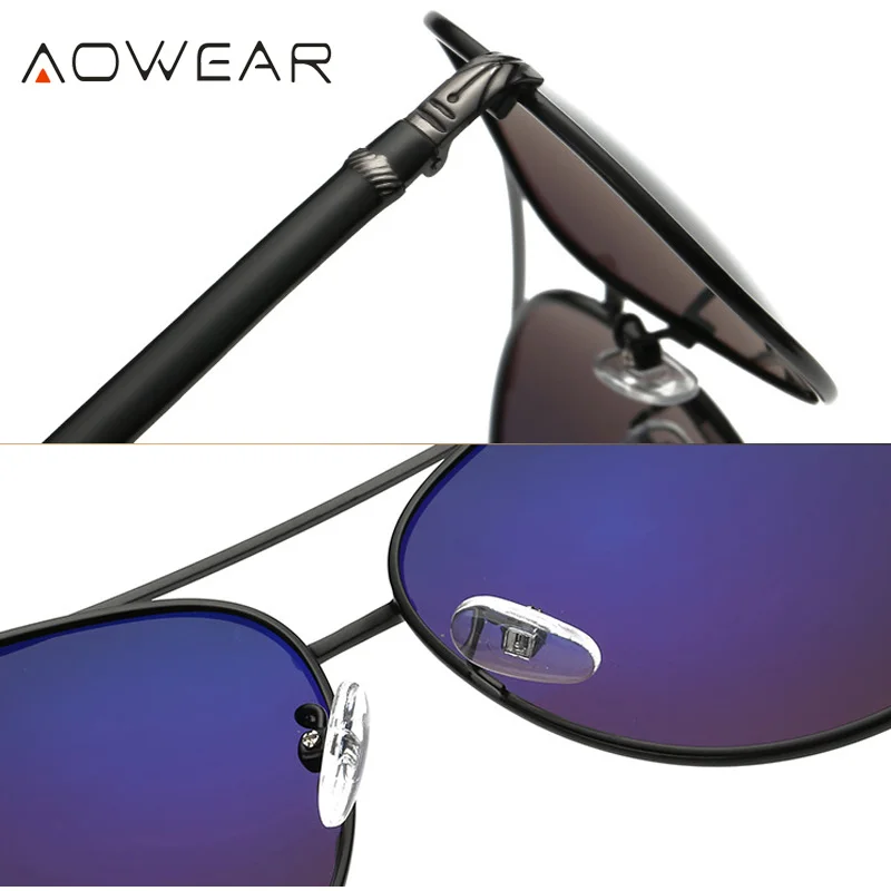 AOWEAR, поляризационные солнцезащитные очки, мужские, люксовый бренд, пилот, солнцезащитные очки для мужчин, HD очки для вождения, для водителя, Oculos Gafas De Sol A752