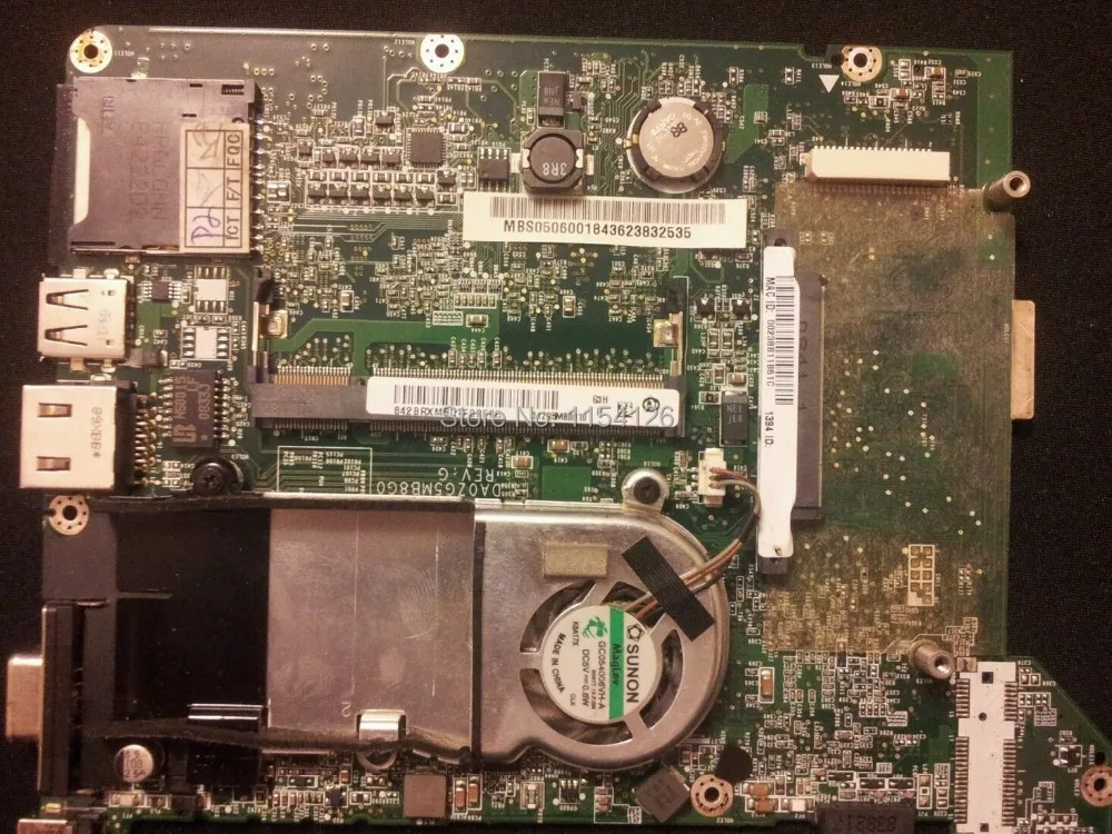 

Laptop motherboard FOR Acer mini Aspire one ZG5 A150 N270 MBS0506001 DA0ZG5MB8F0 100% TSTED