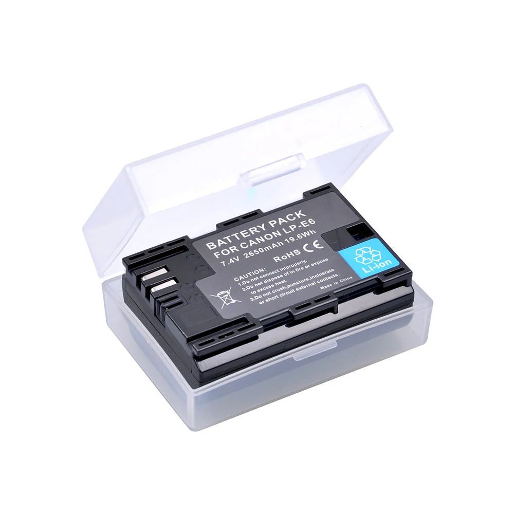 Günstige 1pc Für Canon LP E6 LP E6 LP E6N 2650mAh Kamera Batteria Für Canon EOS 5DS R 5D Mark II 3 5D Mark III 6D 7D 60D 60Da 70D LP E6