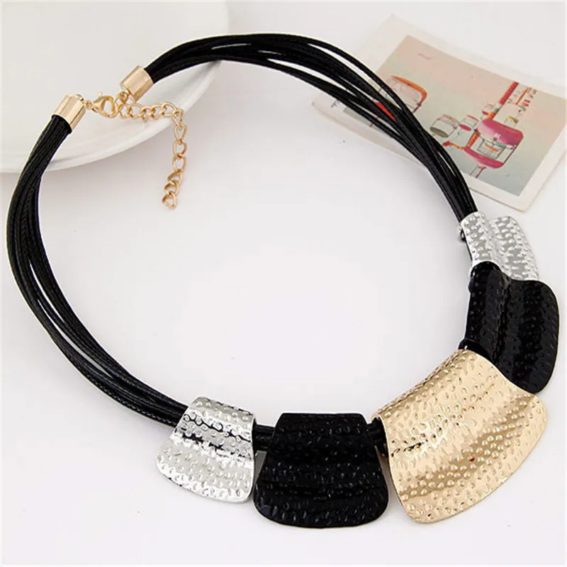 

Sale Necklace Sale Maxi Ladies Collares Ethnic Rope Women Wax Bib Pendant Chunky Metal Fashion Elegant Choker