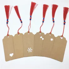 100 шт крафт Бумага подвесные карточки для подарков закладки Свадьба Рождество гребешок этикетки пустой Чемодан и вечерние поставки+ 100 шт красная