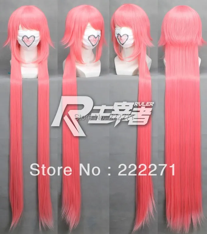 

Free Track Anime 135cm Hanato Kobato Cosplay Pink Long Straght Synthetic Cosplay Costume Wig Heat Resistant