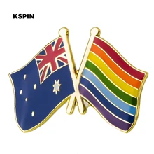 Австралия Радуга флаг дружбы этикетка булавка металлический значок значки значок сумка украшения пуговицы брошь для одежды 1 шт