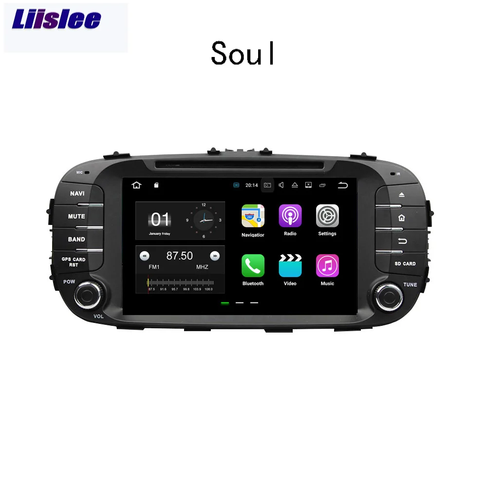 Liislee 2 din навигационная система для Android gps Kia Soul PS 2014 ~ 2018 авто радио большой экран